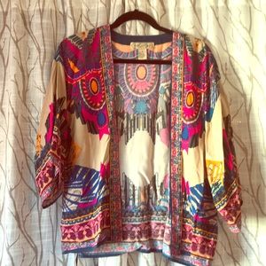 Geometric pattern kimono